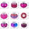 Aipridy Assortment European Large Hole Beads Spacer Beads Rhinestone Craft Beads for DIY Charms Bracelet Jewelry Making (Rainbow)